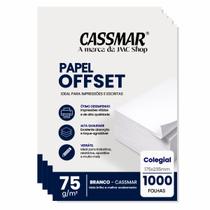 Papel Offset 75g Colegial 175X235mm Branco 1000fls Papel Offset 75g Colegial 175X235mm Branco 1000fls