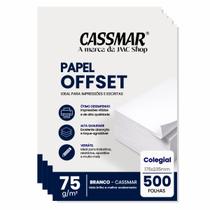 Papel Offset 75g Colegial 175X235mm Branco 500fls Papel Offset 75g Colegial 175X235mm Branco 500fls