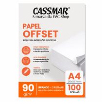 Papel Offset 90g A4 210x297mm Cor Branco com 100fls