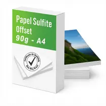 Papel Offset 90g A4 Qualidade Premium Brancura 250 500 1000 Folhas