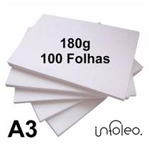 Papel Offset A3 180g Branco - 100 Folhas