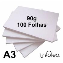 Papel Offset A3 90g Branco - 100 Folhas