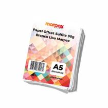 Papel Offset A5 90g Branco Liso Marpax 200 folhas