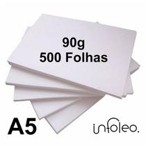 Papel Offset A5 90g Branco para impressão - 500 Folhas