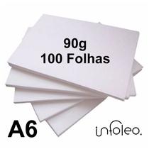 Papel Offset A6 90g Branco - 100 Folhas Papel Offset A6 90g Branco - 100 Folhas