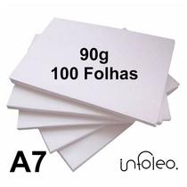 Papel Offset A7 90g Branco - 100 Folhas