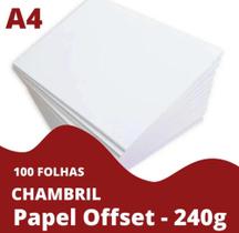 Papel Offset Chambril 240g c/ 100fls após confirmação do pagamento despachamos em 24h úteis