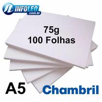 Papel Offset Chambril 75G A5 Branco - 100 Folhas
