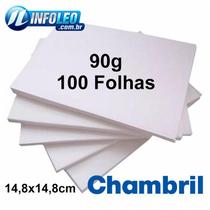 Papel Offset Chambril 90g 14,8x14,8cm Miolo Branco Miiiiiiiigles (Carol/Escolar) - 100 Folhas