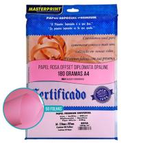Papel Offset Liso Diplomata Opaline A4 180g Rosa 50 Folhas Papel Offset Liso Diplomata Opaline A4 180g Rosa 50 Folhas