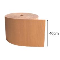 Papel Ondulado Sanfonado Marrom 40cm Largura Artesanato Presente Embalagem