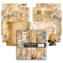 Papel para álbum de recortes Kammo Vintage Retro 30x30cm 24 folhas Papel para álbum de recortes Kammo Vintage Retro 30x30cm 24 folhas