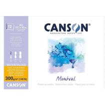 Papel Para Aquarela Canson Montval Grao Fino 300g - A3- 12 folhas Papel Para Aquarela Canson Montval Grao Fino 300g - A3- 12 folhas