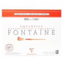 Papel para Aquarela Clairefontaine Fontaine Satiné 300g/m² 24X30cm