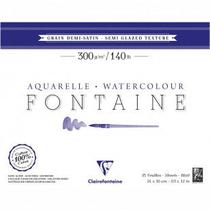 Papel para Aquarela Clairefontaine Fontaine Semi Satinado 300g/m² 24X30cm