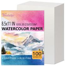 Papel para aquarela Threvortax 22 x 28 cm 230 g/m² 100 folhas Papel para aquarela Threvortax 22 x 28 cm 230 g/m² 100 folhas