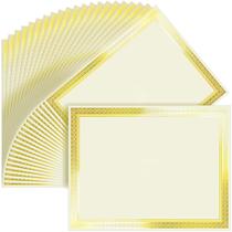 Papel para Certificados SUNEE 50 folhas 22 x 28 cm com borda dourada Papel para Certificados SUNEE 50 folhas 22 x 28 cm com borda dourada