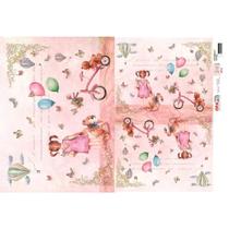 Papel para Decoupage Opa Opapel 2527 Infantil Menina I