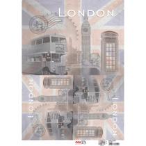 Papel para Decoupage OPAPEL 30x45 - Cidade Londres Papel para Decoupage OPAPEL 30x45 - Cidade Londres