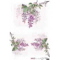 Papel para Decoupage OPAPEL 30x45 - Flor Glicínias Papel para Decoupage OPAPEL 30x45 - Flor Glicínias