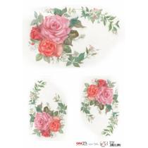 Papel para Decoupage OPAPEL 30x45 - Flor Rosa I Papel para Decoupage OPAPEL 30x45 - Flor Rosa I