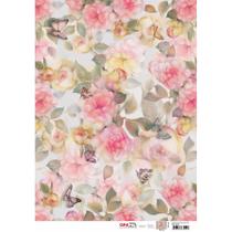 Papel para Decoupage OPAPEL 30x45 - Flores Rosadas Papel para Decoupage OPAPEL 30x45 - Flores Rosadas