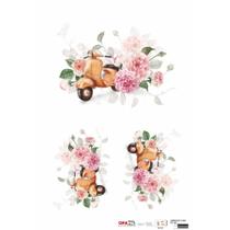 Papel para Decoupage OPAPEL 30x45 - Lambreta e Flores - Opa Criando Arte Papel para Decoupage OPAPEL 30x45 - Lambreta e Flores - Opa Criando Arte