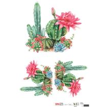 Papel para Decoupage OPAPEL 30x45 - Plantas Cactos I