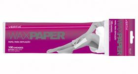 Papel para depilacao vertix waxpaper c/100 folhas falso tecido