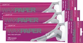 Papel para depilacao vertix waxpaper c/300 folhas falso tecido