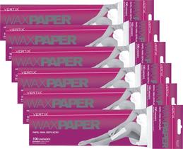 Papel para depilacao vertix waxpaper c/600 folhas falso tecido