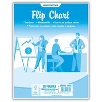 Papel para FLIP-CHART Microsserrilhado 63X80CM 63G 50 Folhas Pacote com 5