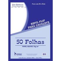 Papel Para Flip-Chart Serrilhado 64X88Cm 75G. 50Fls.