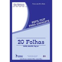 Papel para FLIP CHART Serrilhado 64X94CM 75G 20 Folhas