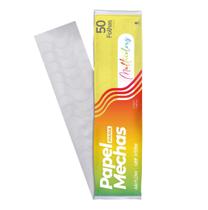 Papel Para Mechas Multicolors Amarelo 11x47cm 50 Folhas