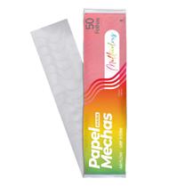 Papel Para Mechas Multicolors Vermelho 11x47cm 50 Folhas