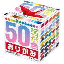 Papel para Origami Toyo 50 Cores 7,0 x 7,0 cm - 1000 Folhas