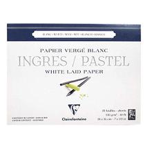 Papel para Pastel Ingres A5+ 25 Folhas, Clairefontaine, Branco