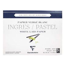Papel para Pastel Ingres A5+ 25 Folhas, Clairefontaine, Branco Papel para Pastel Ingres A5+ 25 Folhas, Clairefontaine, Branco