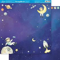 Papel para scrapbook Dupla Face Litoarte Planetas e Astronautas 30,5x30,5 cm - SD-1192 Papel para scrapbook Dupla Face Litoarte Planetas e Astronautas 30,5x30,5 cm - SD-1192