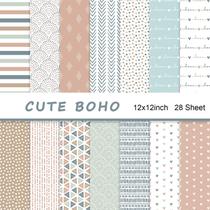 Papel para scrapbook Naszonus Boho 2 30cm x 30cm 160gsm 28 folhas