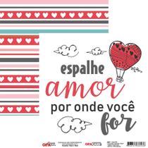 Papel para Scrapbook OPACARD 15 x 15 cm - Amor 1 - 2745