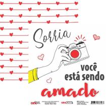 Papel para Scrapbook OPACARD 15 x 15 cm - Amor 4 - 2748