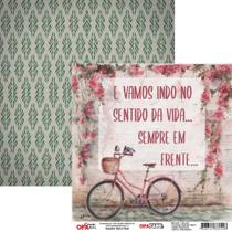 Papel para Scrapbook OPACARD 15 x 15 cm - Bicicleta 1 - 2751