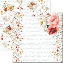 Papel para Scrapbook Sandra Família Arte Fácil Flowers 9 - SC-793
