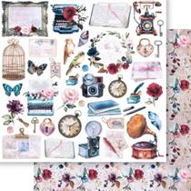 Papel para Scrapbook Tays Rocha - Coleção Memórias Vintage - SD-1256