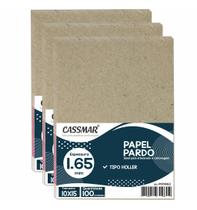 Papel Pardo Tipo Holler para Cartonagem 1,65mm 10x15cm 100un Papel Pardo Tipo Holler para Cartonagem 1,65mm 10x15cm 100un