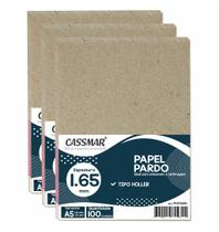 Papel Pardo Tipo Holler para Cartonagem A5 1,65mm 148x210mm 100un Papel Pardo Tipo Holler para Cartonagem A5 1,65mm 148x210mm 100un