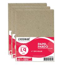 Papel Pardo Tipo Holler para Cartonagem A5 1,9mm 148x210mm 100un Papel Pardo Tipo Holler para Cartonagem A5 1,9mm 148x210mm 100un