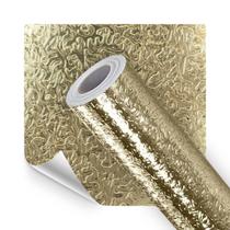 Papel Parede Adesivo Alta Temperatura Dourado Texturizado